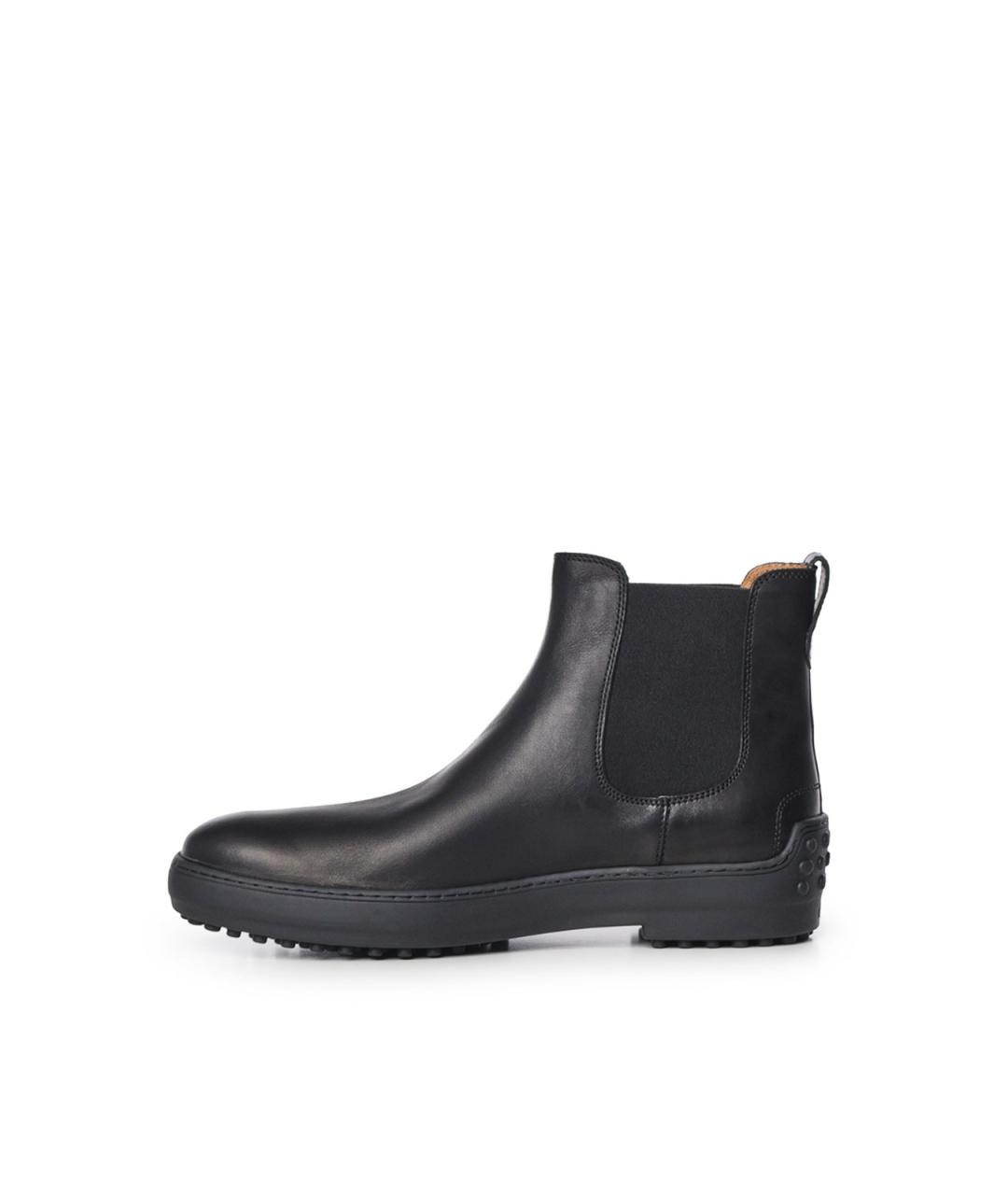 TOD'S Черные кожаные высокие ботинки, фото 3