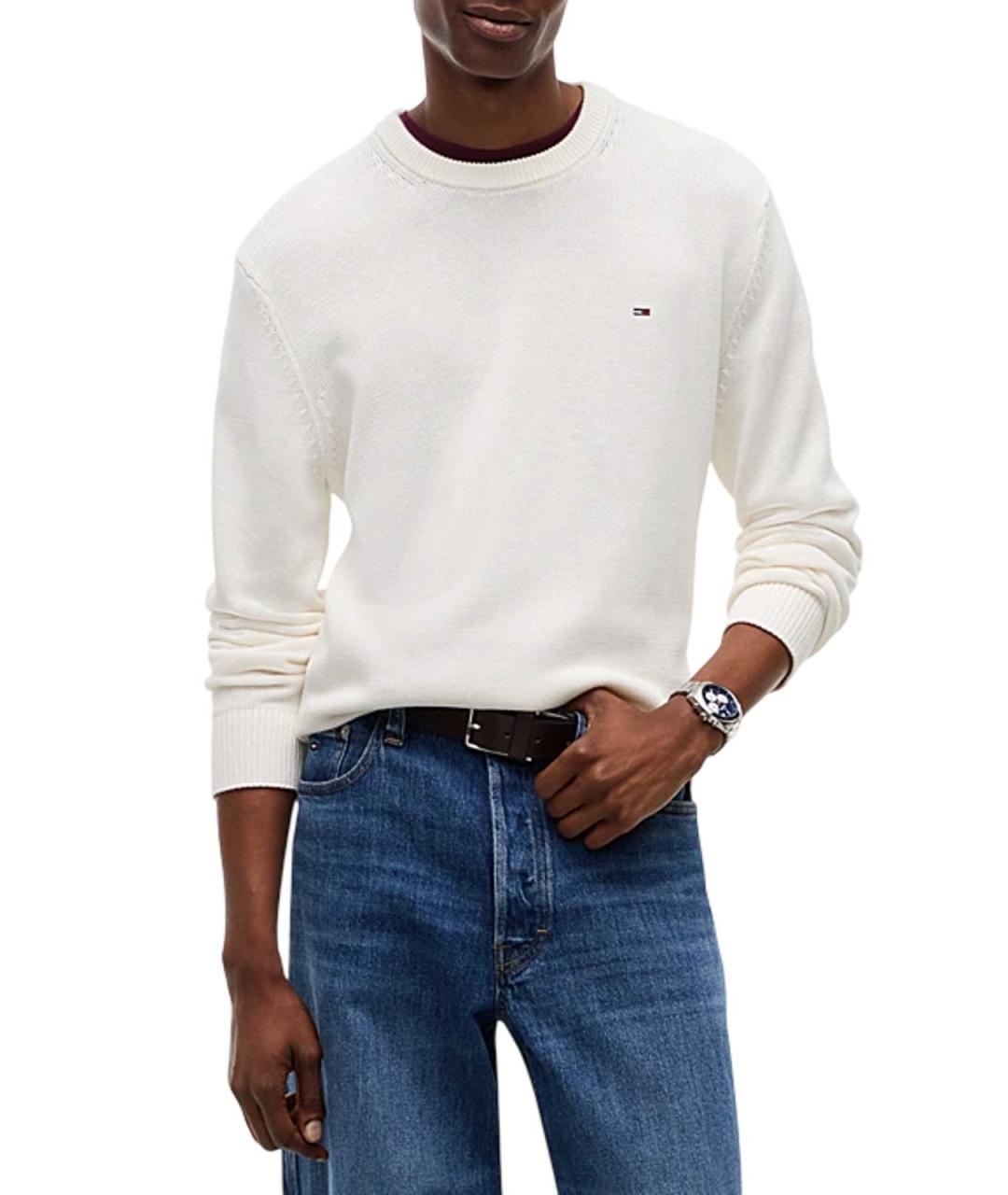 TOMMY HILFIGER Белый хлопковый джемпер / свитер, фото 2