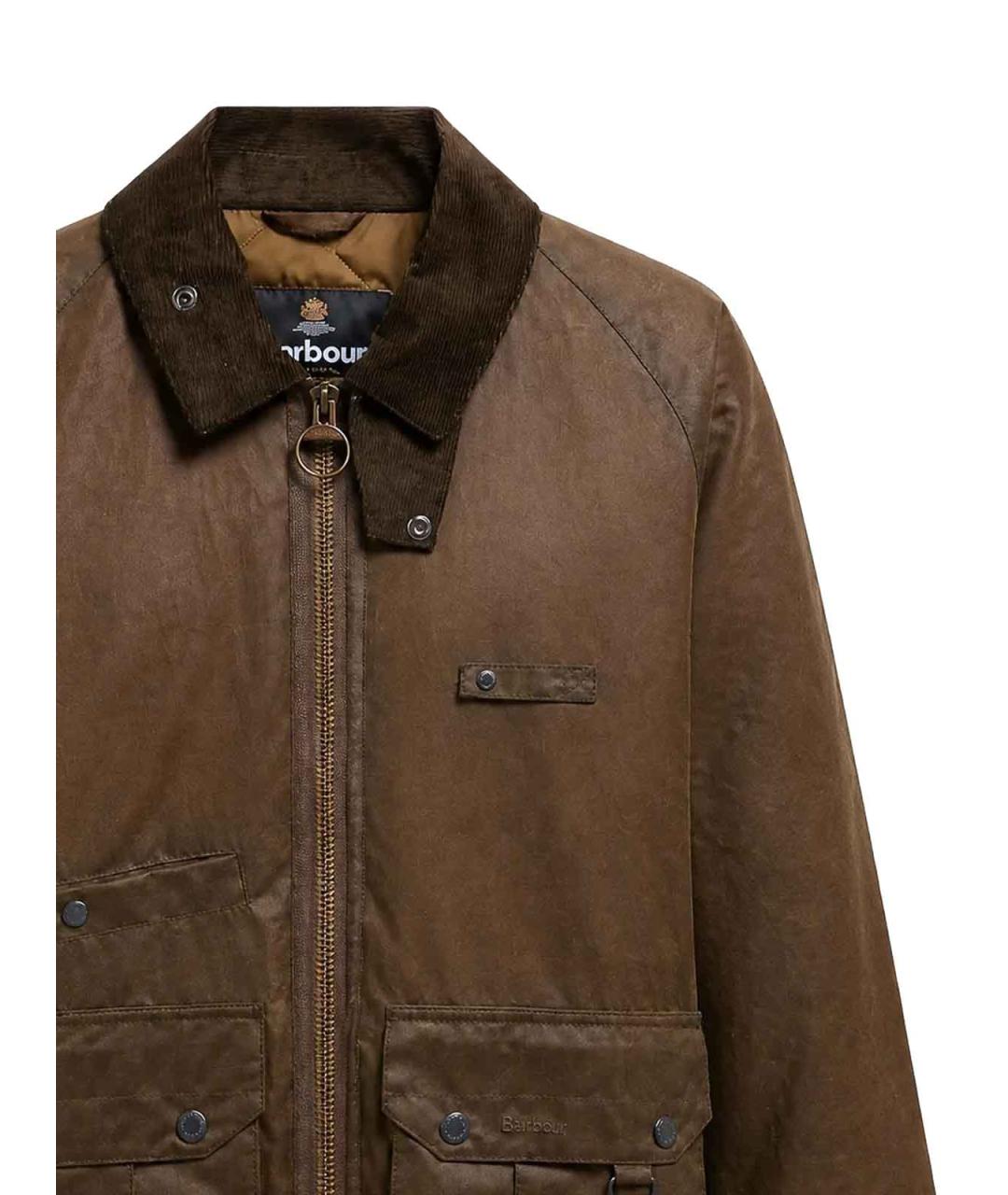 BARBOUR Коричневая хлопковая куртка, фото 3