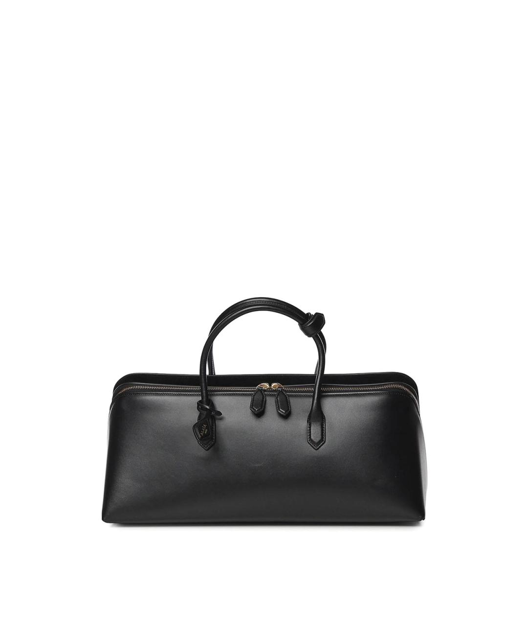 ALAIA Черная кожаная сумка с короткими ручками, фото 2