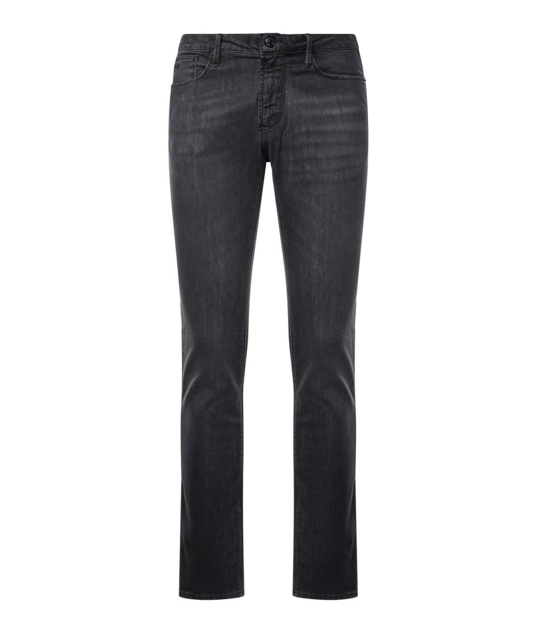 EMPORIO ARMANI Серые хлопковые джинсы скинни, фото 1