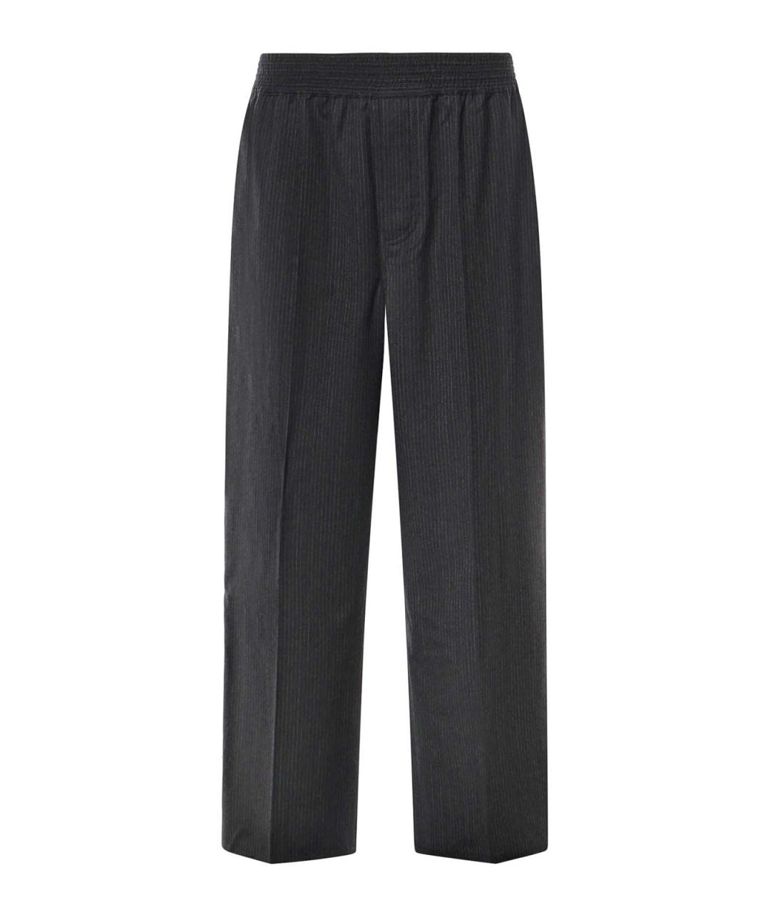 JACQUEMUS Серые шерстяные повседневные брюки, фото 1