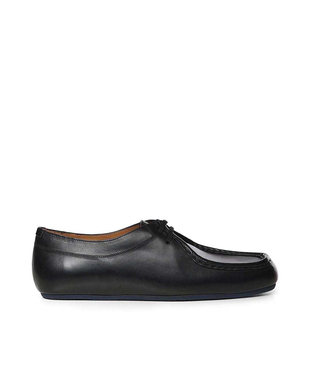 JIL SANDER Черные кожаные лоферы, фото 1