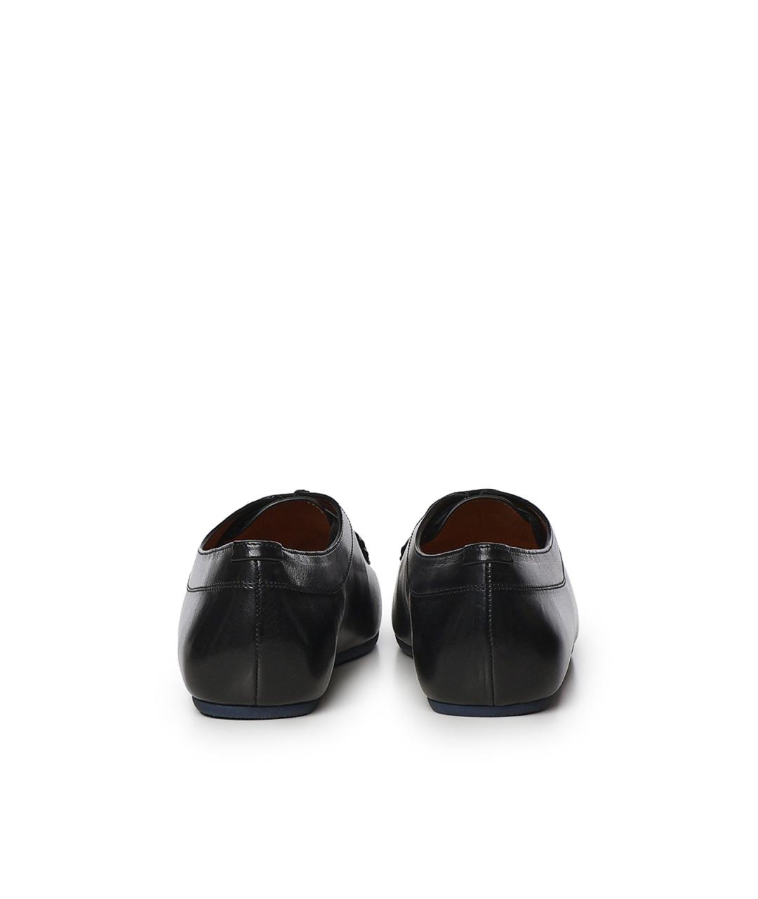 JIL SANDER Черные кожаные лоферы, фото 2