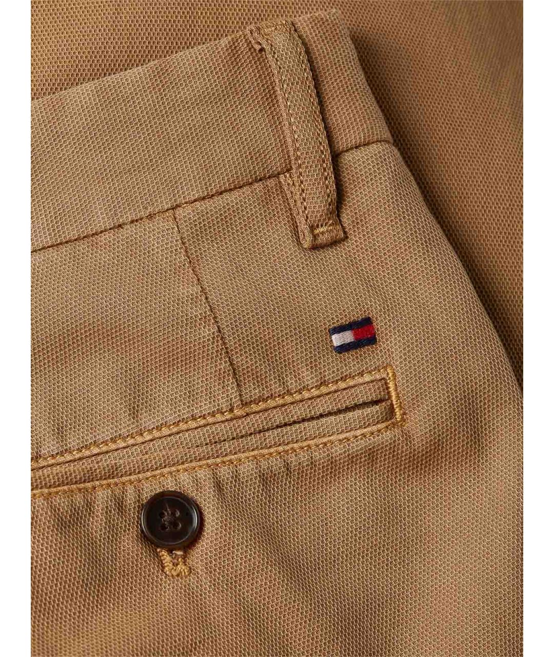 TOMMY HILFIGER Бежевые хлопковые повседневные брюки, фото 2