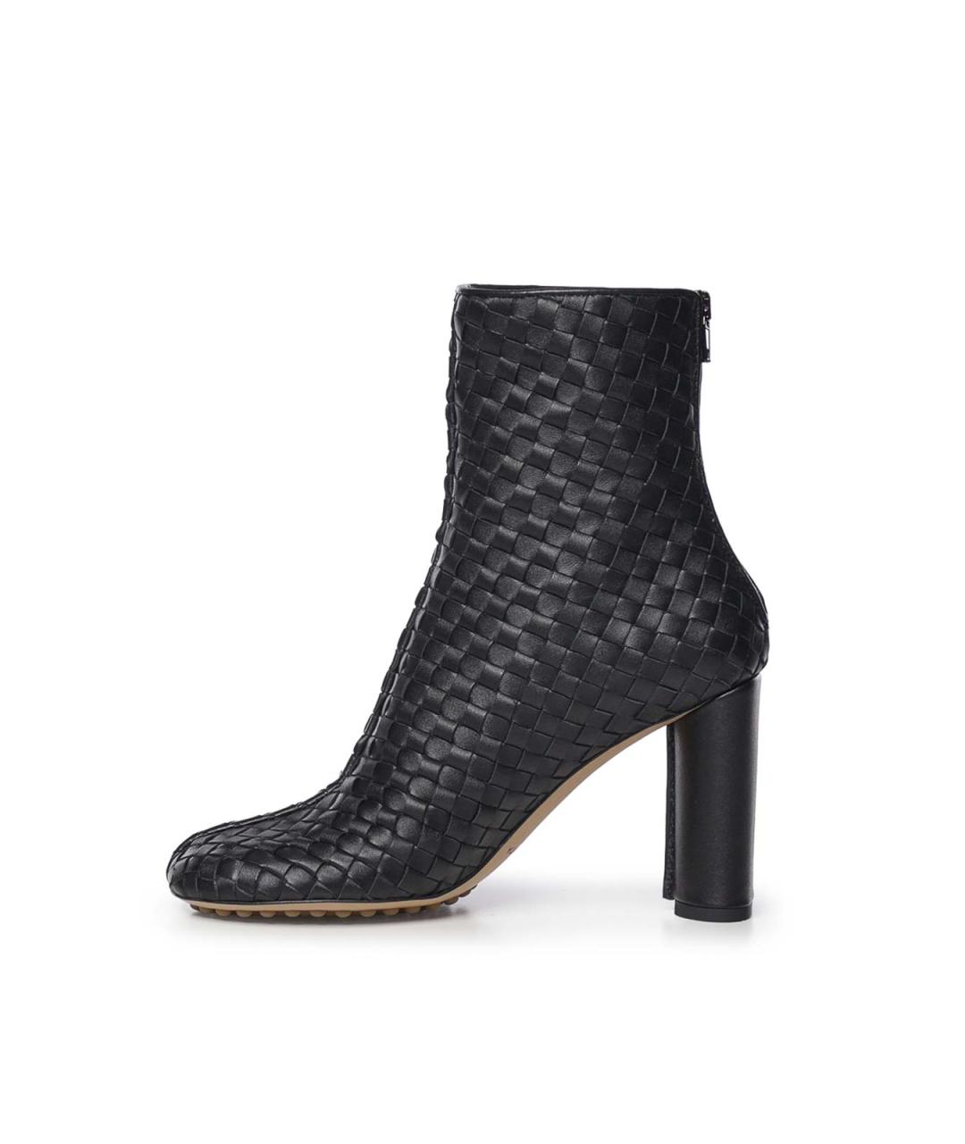 BOTTEGA VENETA Черные кожаные ботильоны, фото 3