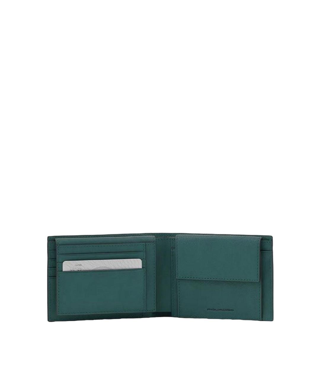 PIQUADRO Бирюзовый кошелек, фото 4