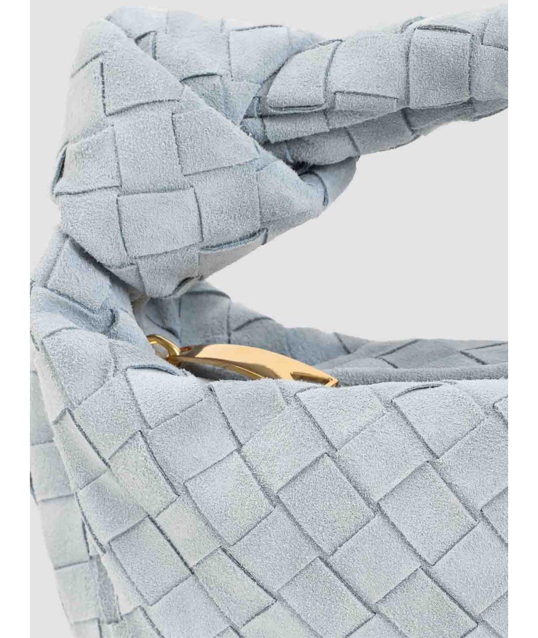 BOTTEGA VENETA Голубая замшевая сумка с короткими ручками, фото 3