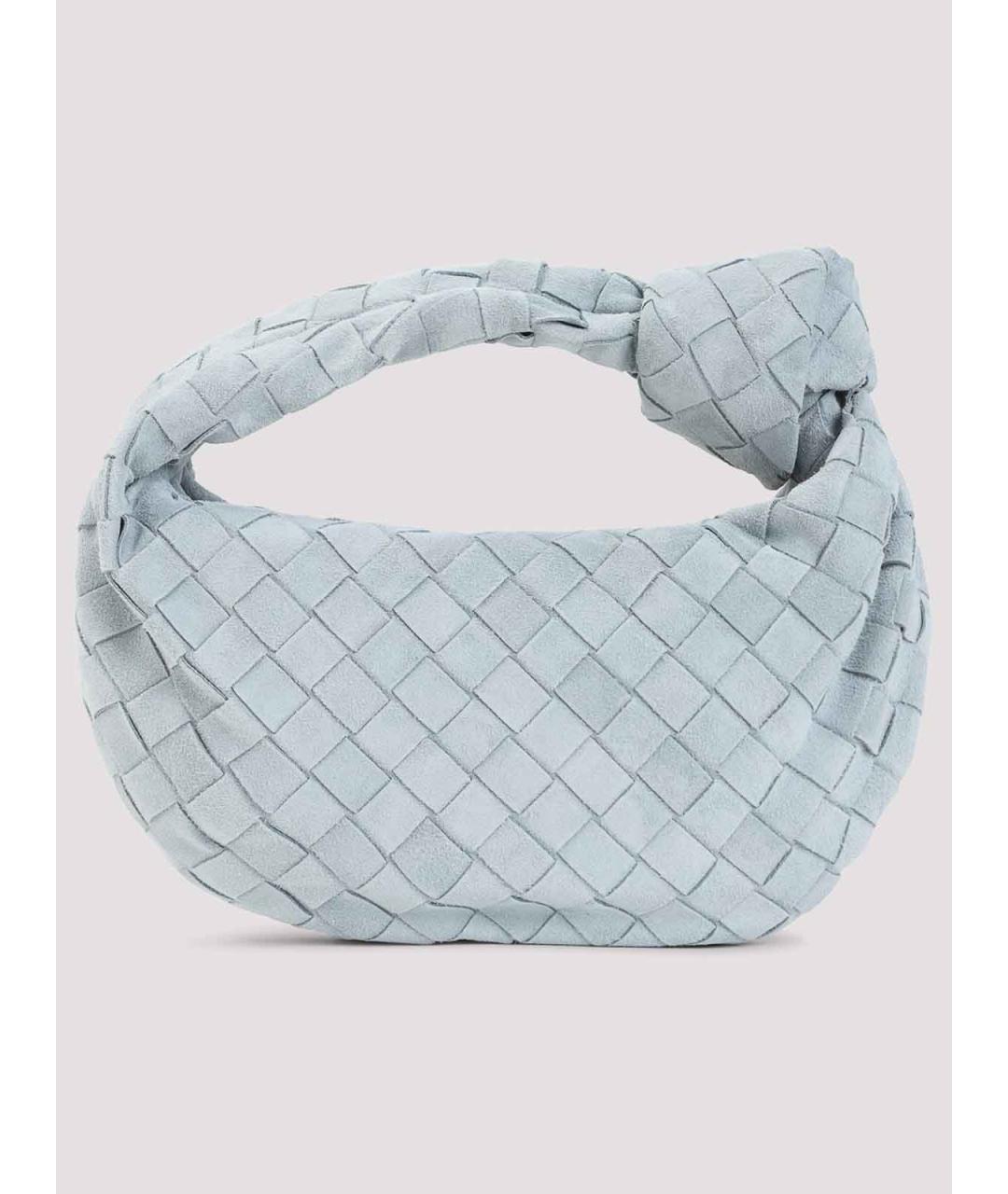 BOTTEGA VENETA Голубая замшевая сумка с короткими ручками, фото 2