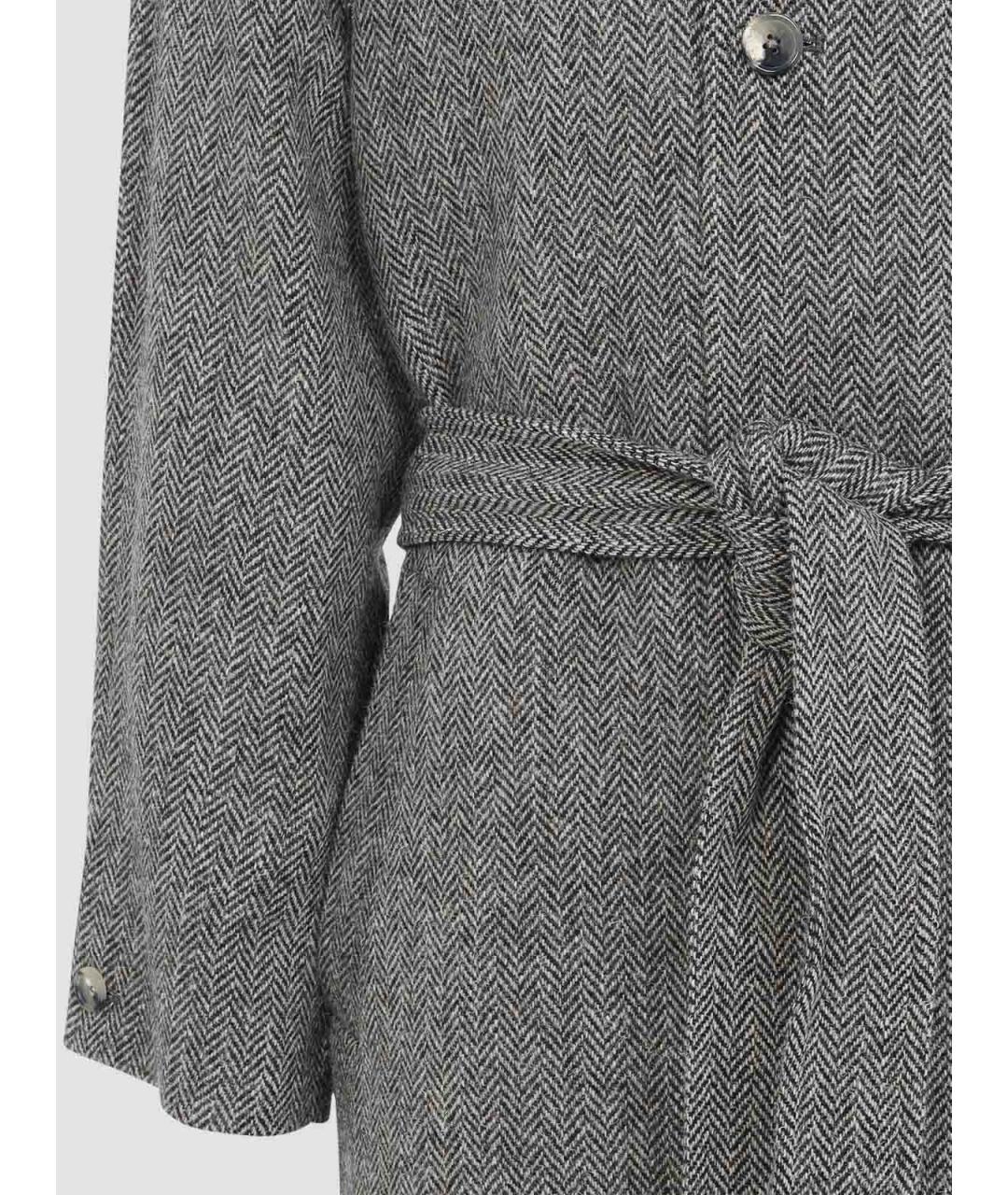 PAUL SMITH Серое шерстяное пальто, фото 3