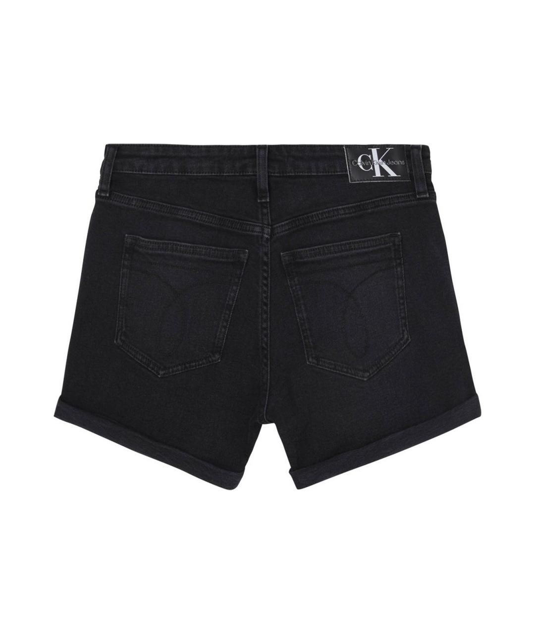 CALVIN KLEIN Черные деним шорты, фото 2