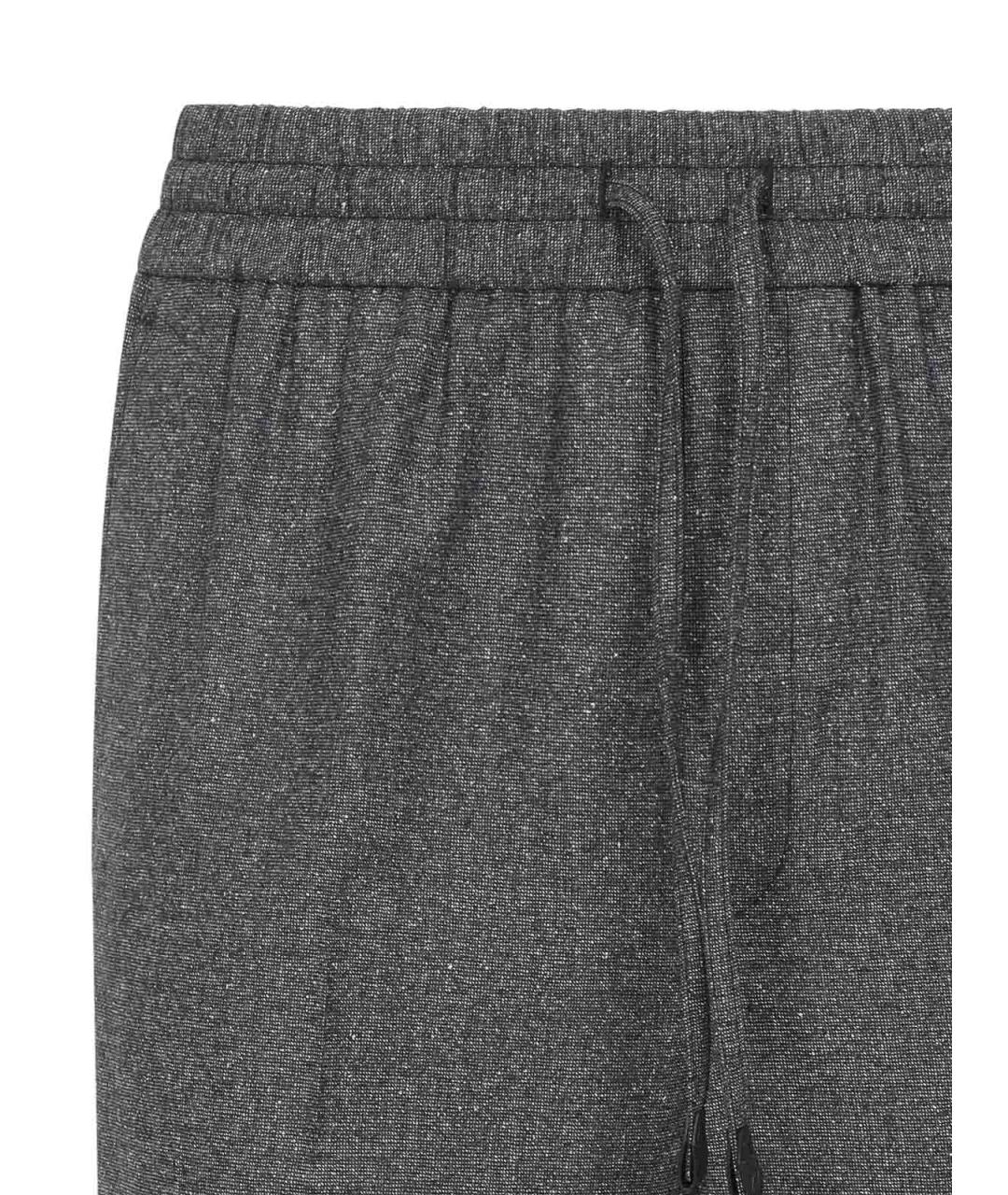 BRIONI Серые шерстяные повседневные брюки, фото 3