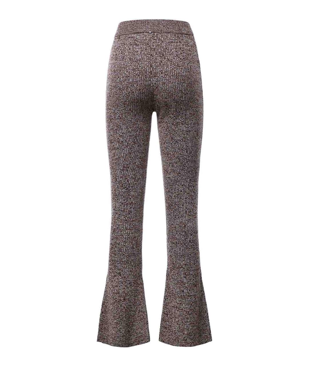 SPORTMAX Коричневые шерстяные брюки широкие, фото 2