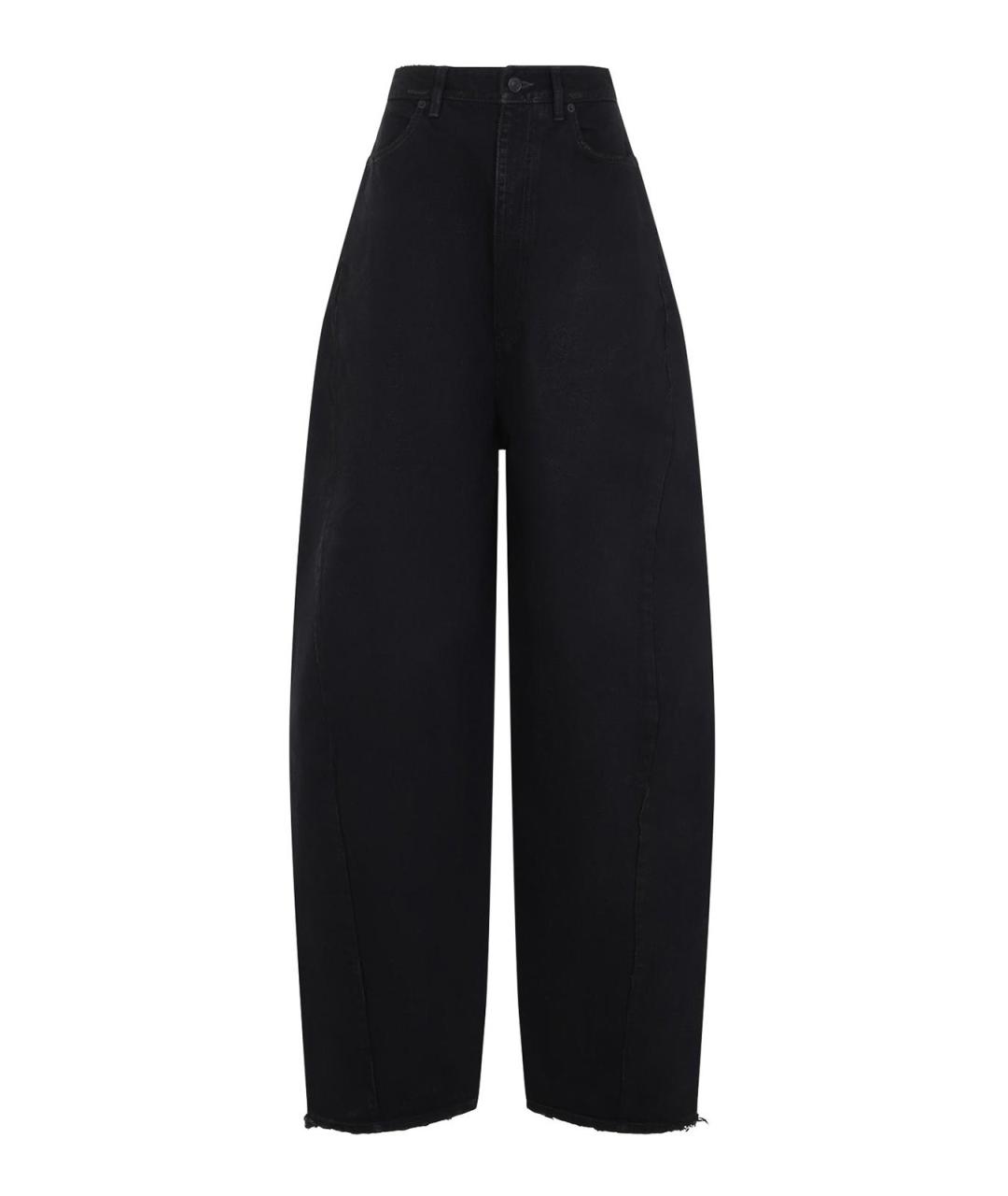 BALENCIAGA Черные хлопковые прямые джинсы, фото 1