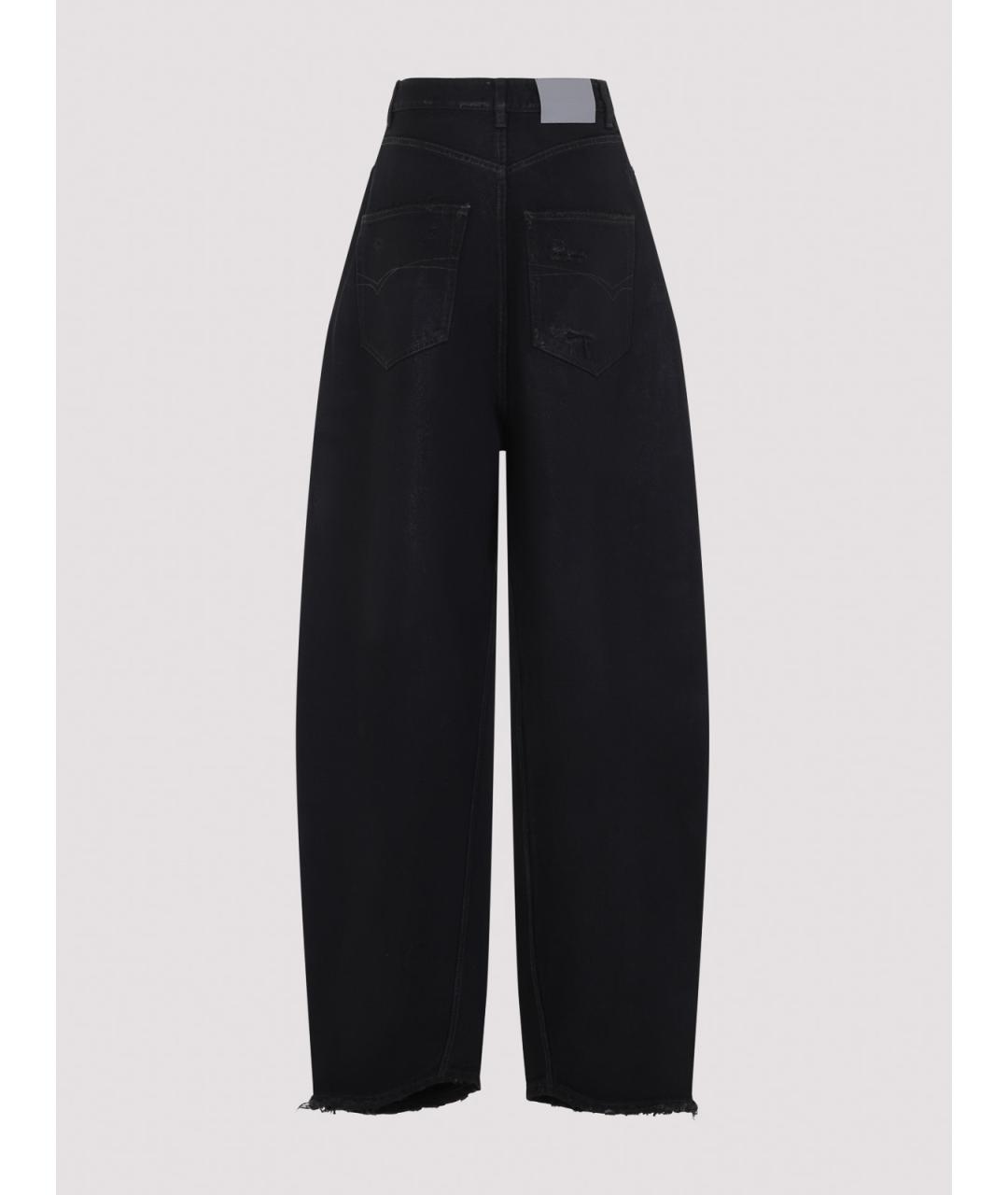 BALENCIAGA Черные хлопковые прямые джинсы, фото 2