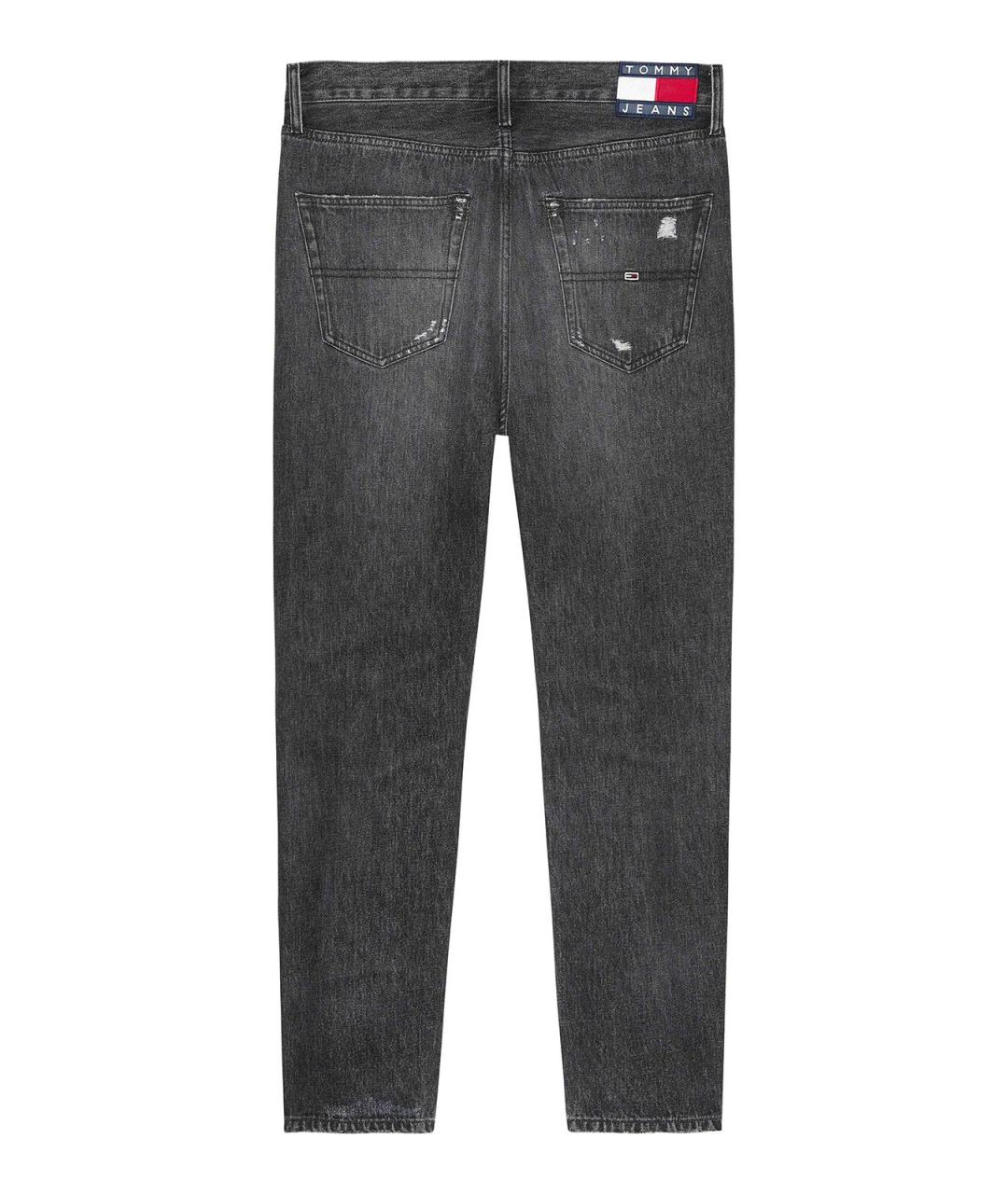 TOMMY HILFIGER Черные хлопковые прямые джинсы, фото 3