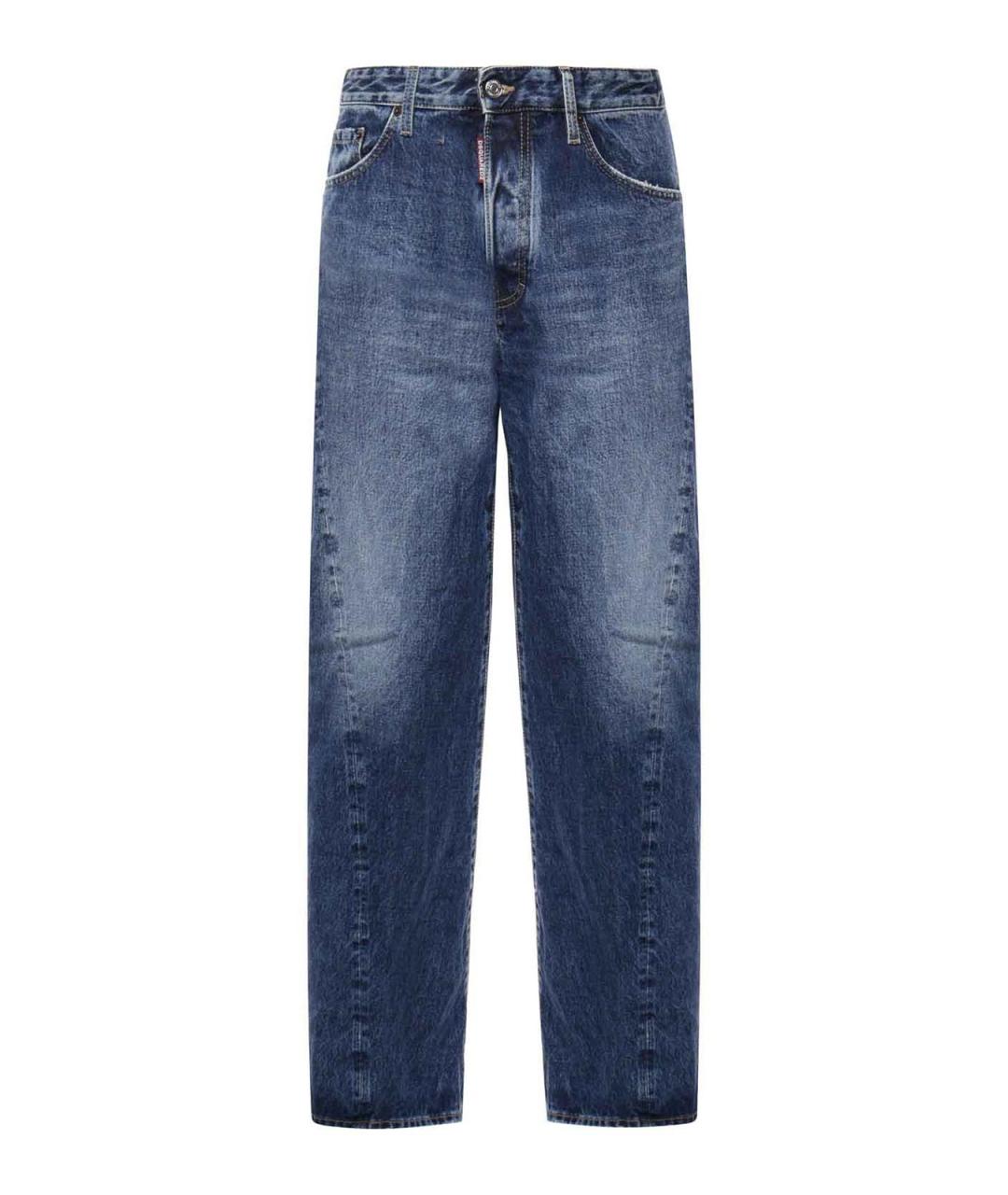 DSQUARED2 Синие хлопковые прямые джинсы, фото 1