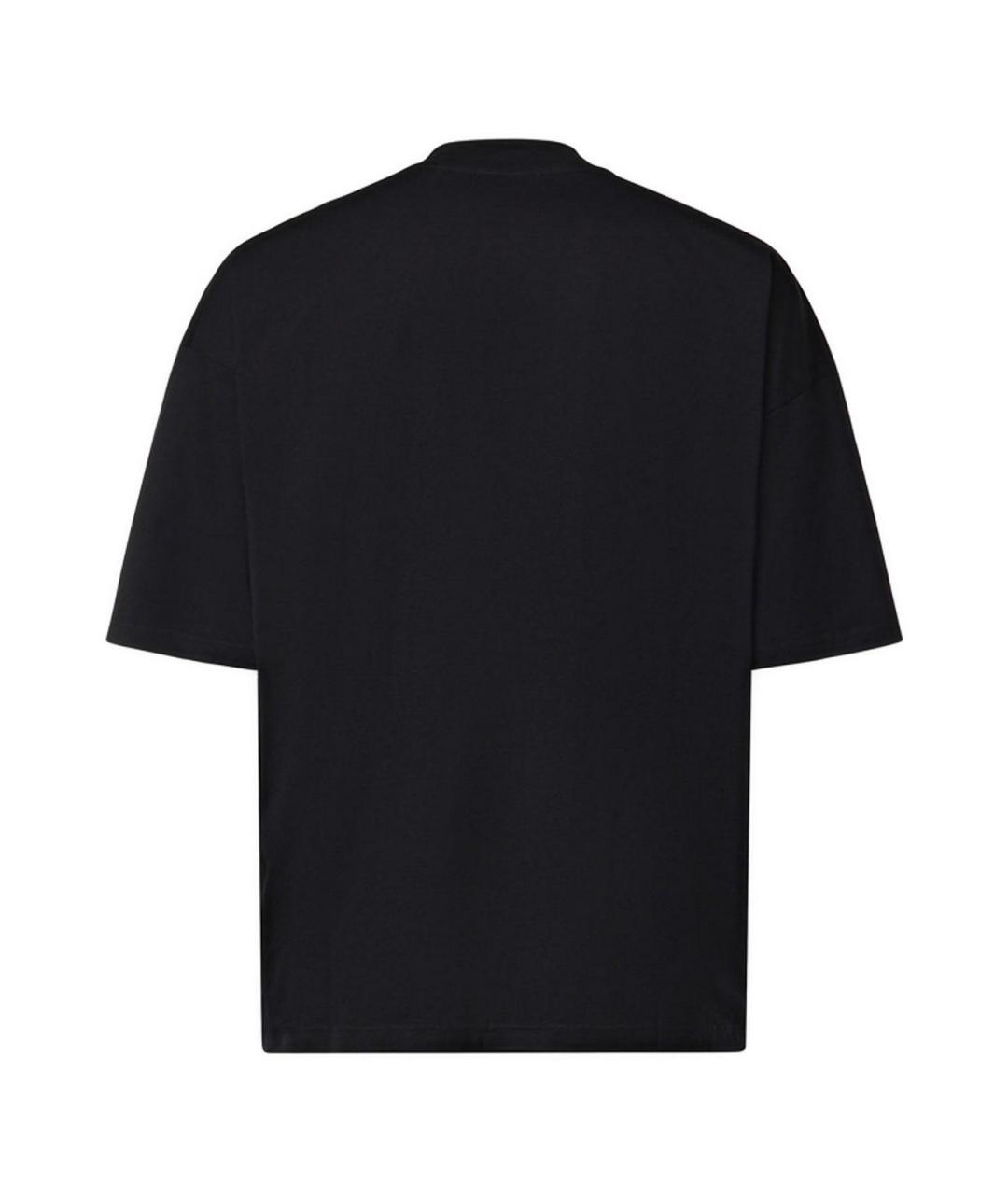 JIL SANDER Черная хлопковая футболка, фото 2