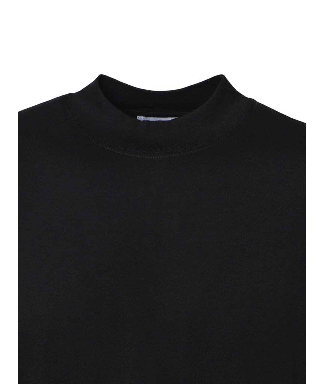 JIL SANDER Черная хлопковая футболка, фото 3