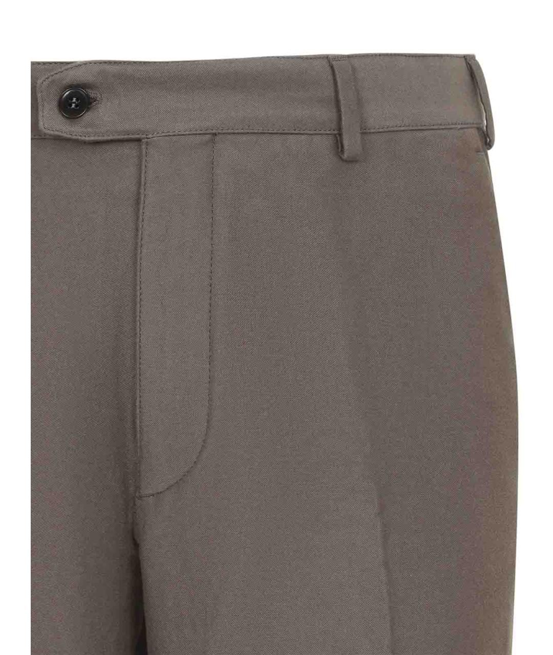 BRIONI Коричневые хлопковые повседневные брюки, фото 3