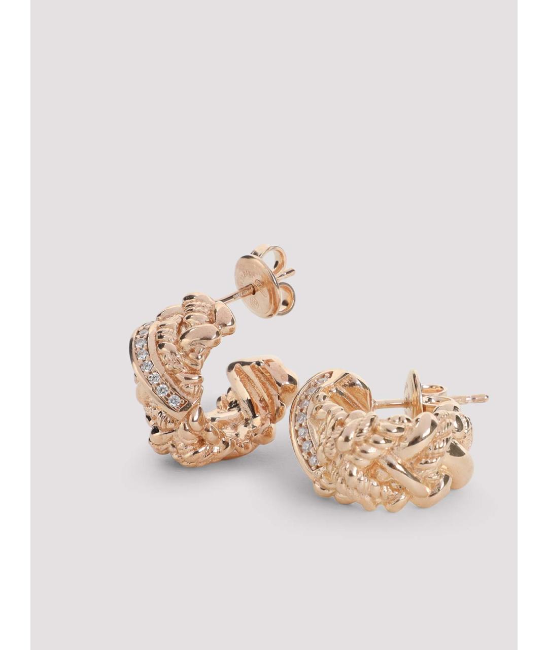BOTTEGA VENETA Золотые металлические серьги, фото 2