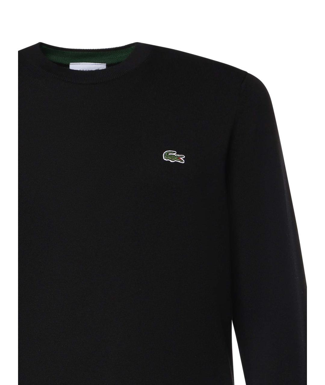 LACOSTE Черный хлопковый джемпер / свитер, фото 3