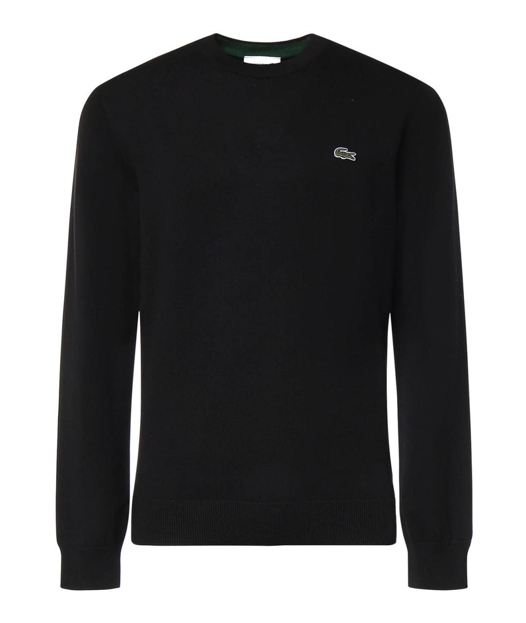 LACOSTE Черный хлопковый джемпер / свитер, фото 1