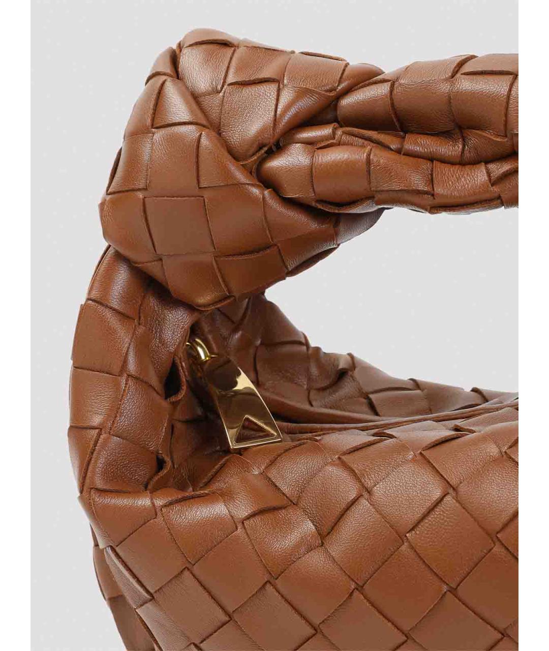BOTTEGA VENETA Коричневая кожаная сумка с короткими ручками, фото 3