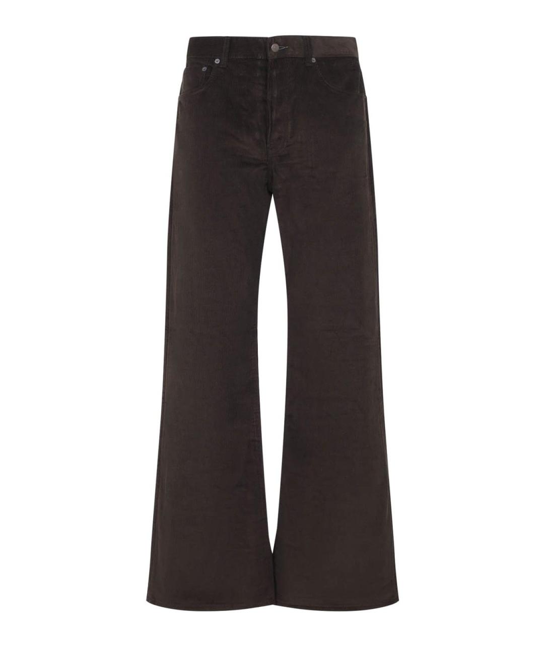 ACNE STUDIOS Коричневые хлопковые повседневные брюки, фото 1