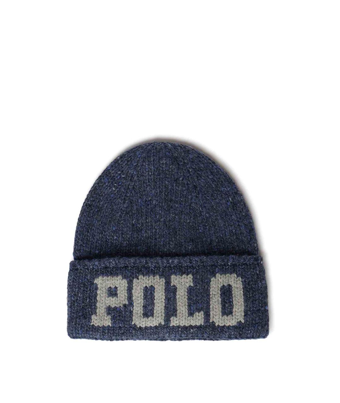 POLO RALPH LAUREN Синяя шерстяная шапка, фото 1
