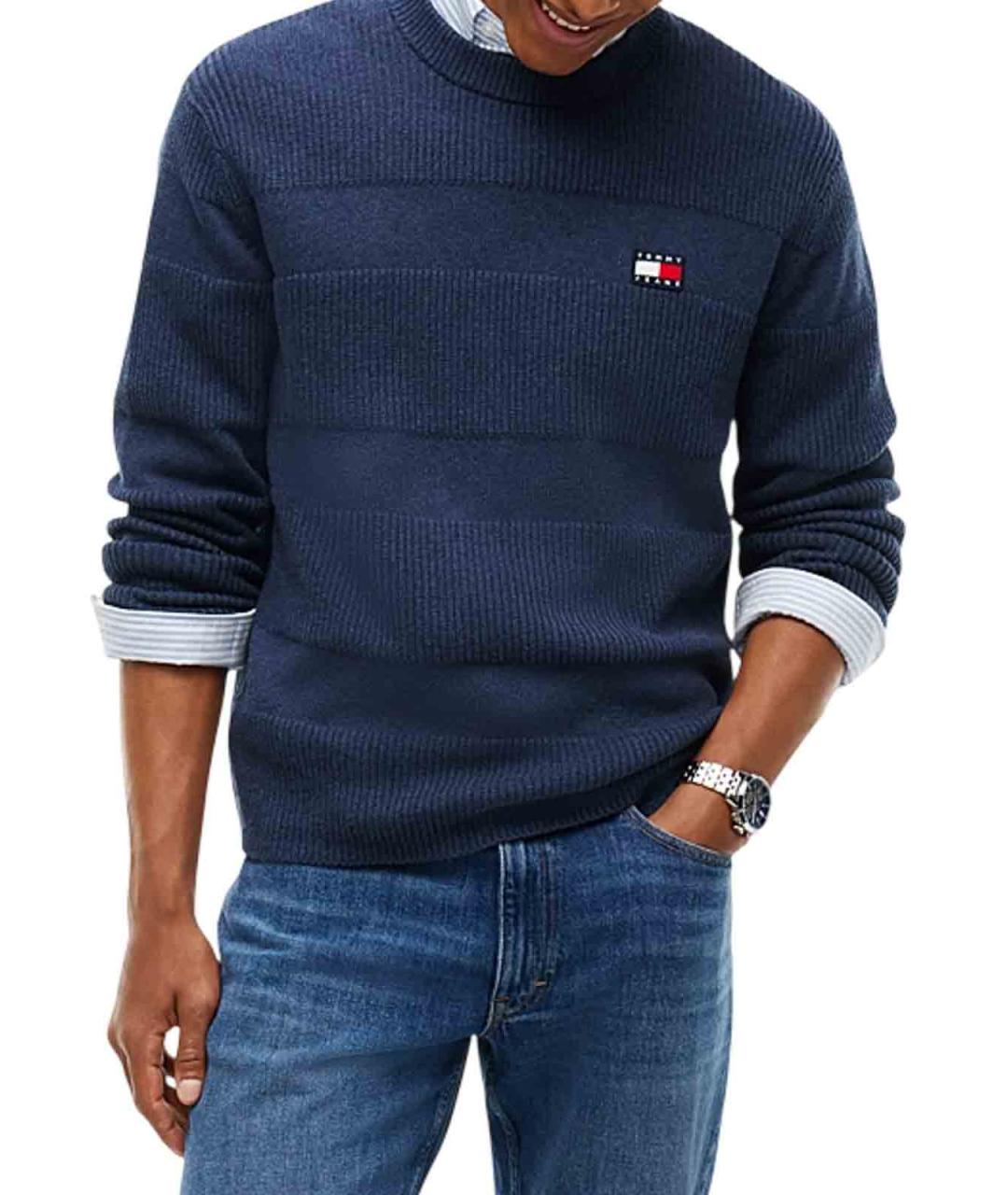 TOMMY HILFIGER Синий хлопковый джемпер / свитер, фото 3