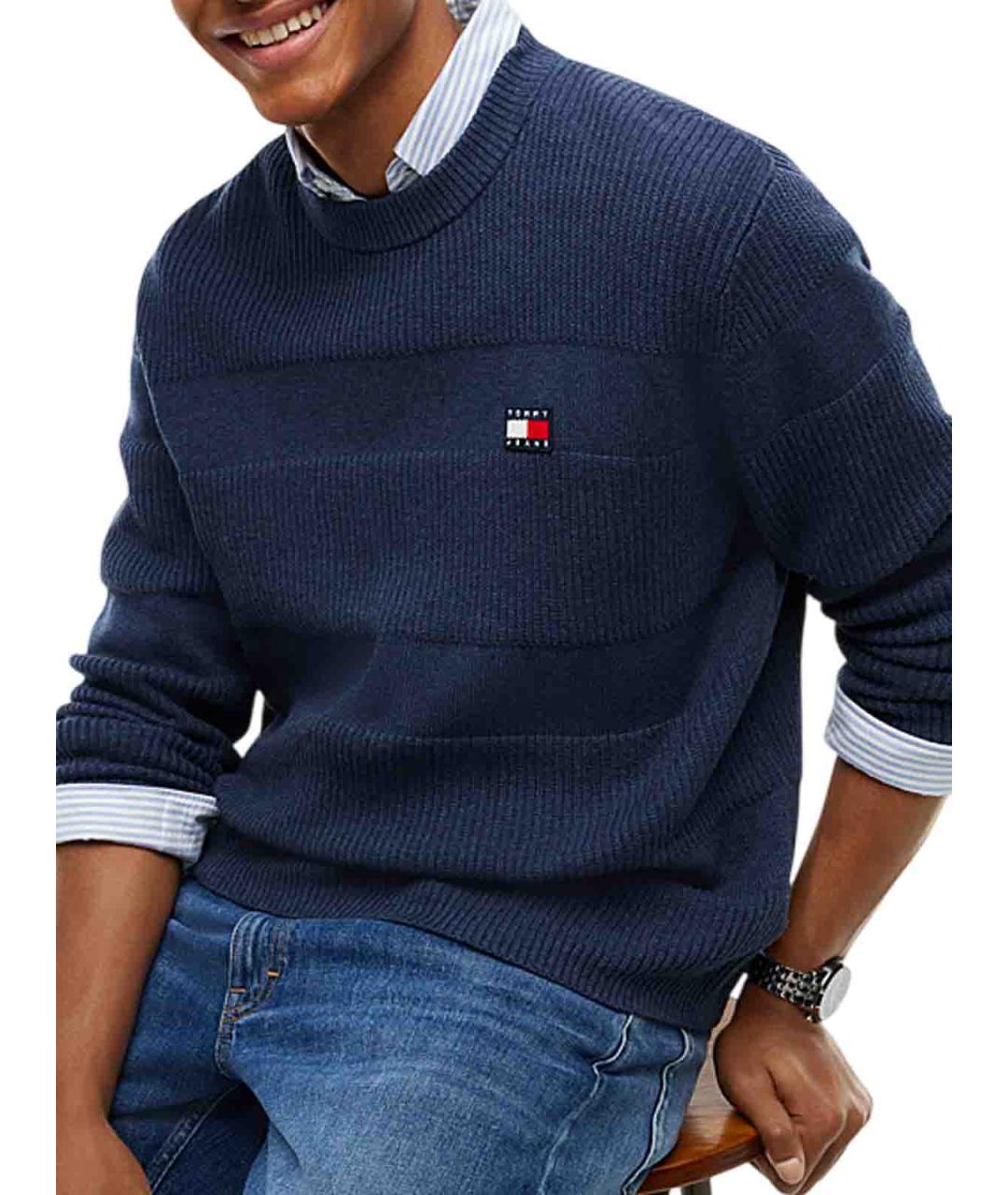 TOMMY HILFIGER Синий хлопковый джемпер / свитер, фото 5
