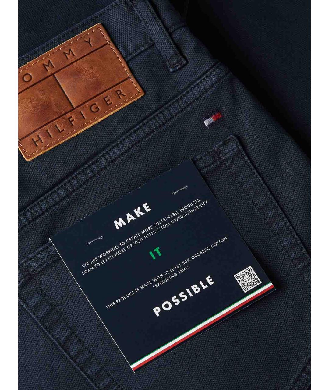 TOMMY HILFIGER Синие хлопковые повседневные брюки, фото 3