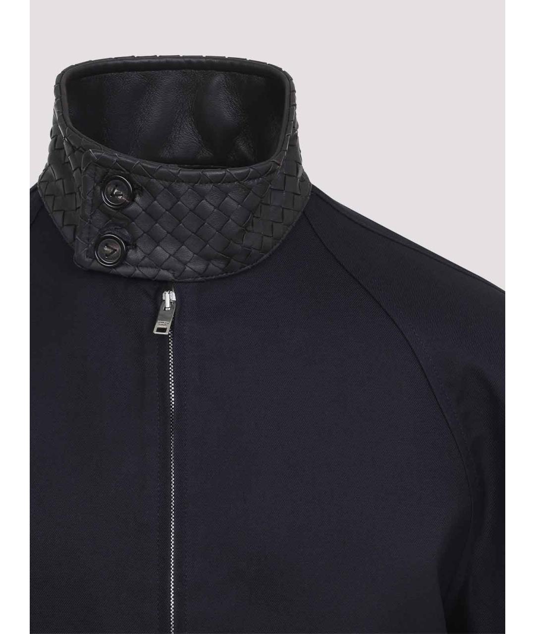 BOTTEGA VENETA Темно-синяя хлопковая куртка, фото 3