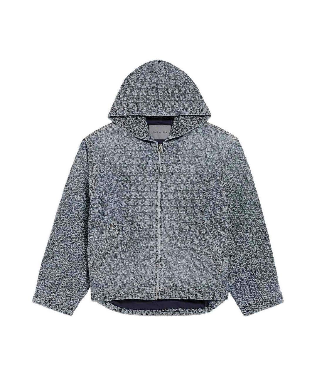 BALENCIAGA Синяя хлопковая куртка, фото 1
