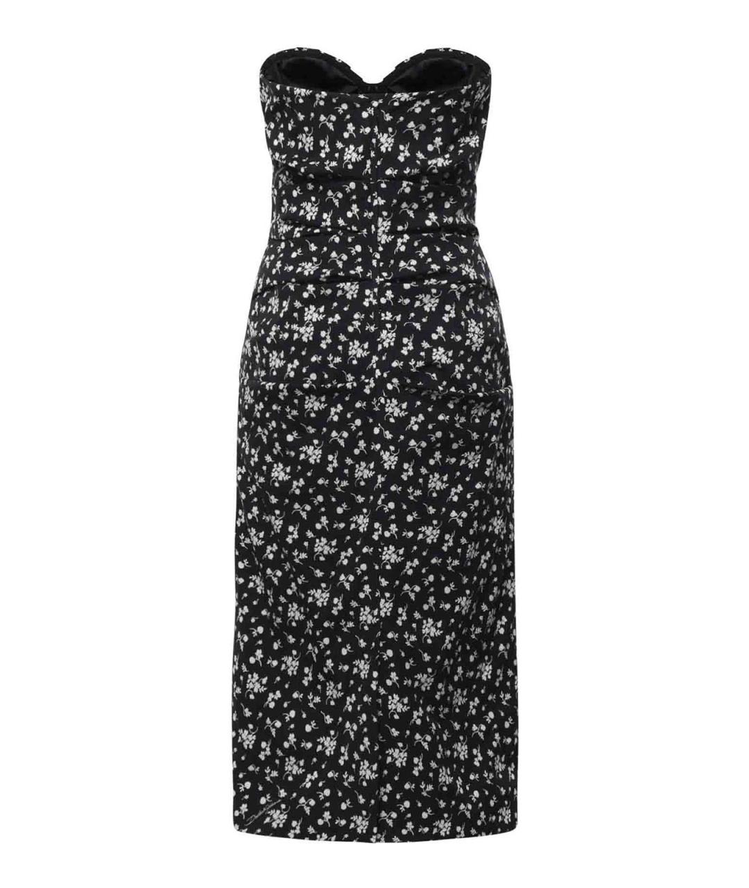 DOLCE&GABBANA Черное шелковое коктейльное платье, фото 2