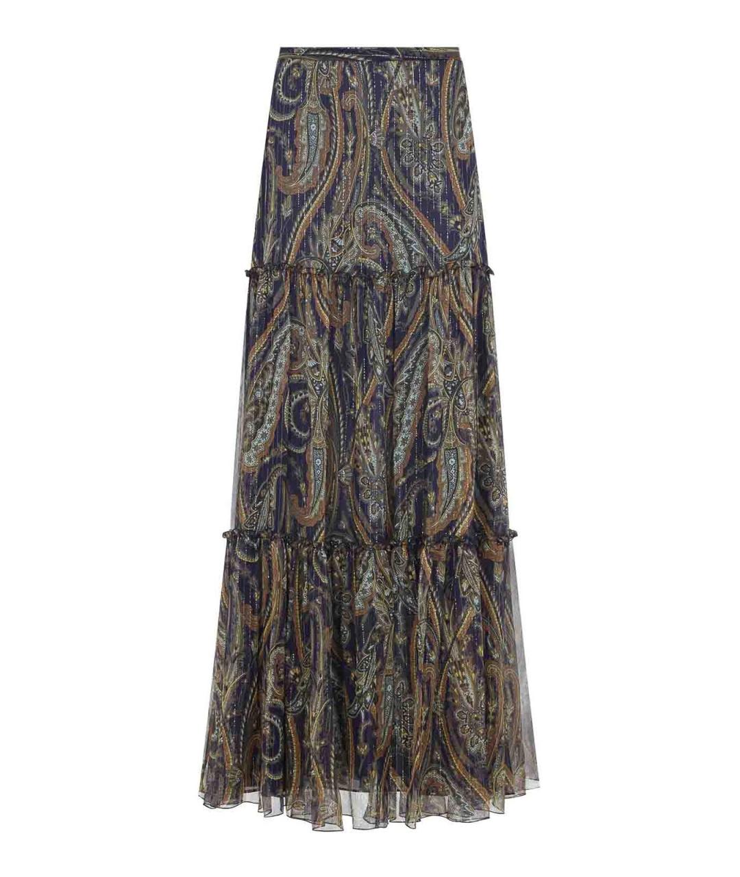 ETRO Мульти шелковая юбка макси, фото 1