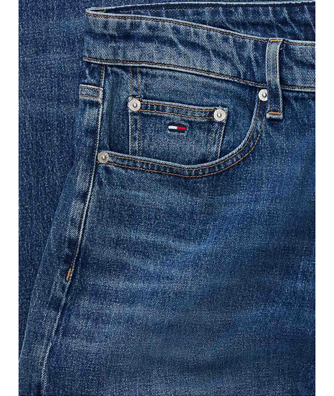 TOMMY HILFIGER Синие хлопковые прямые джинсы, фото 2