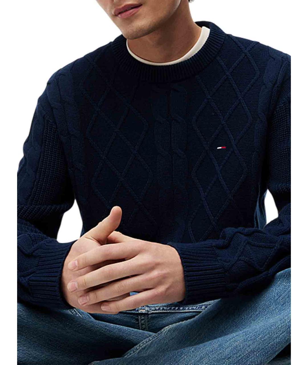 TOMMY HILFIGER Синий хлопковый джемпер / свитер, фото 6
