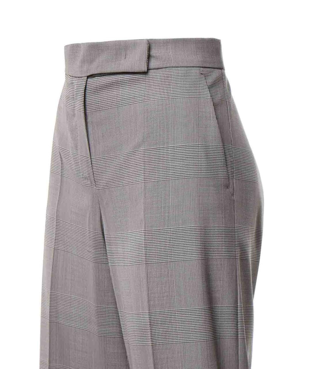 MAX MARA Бежевые шерстяные брюки широкие, фото 3