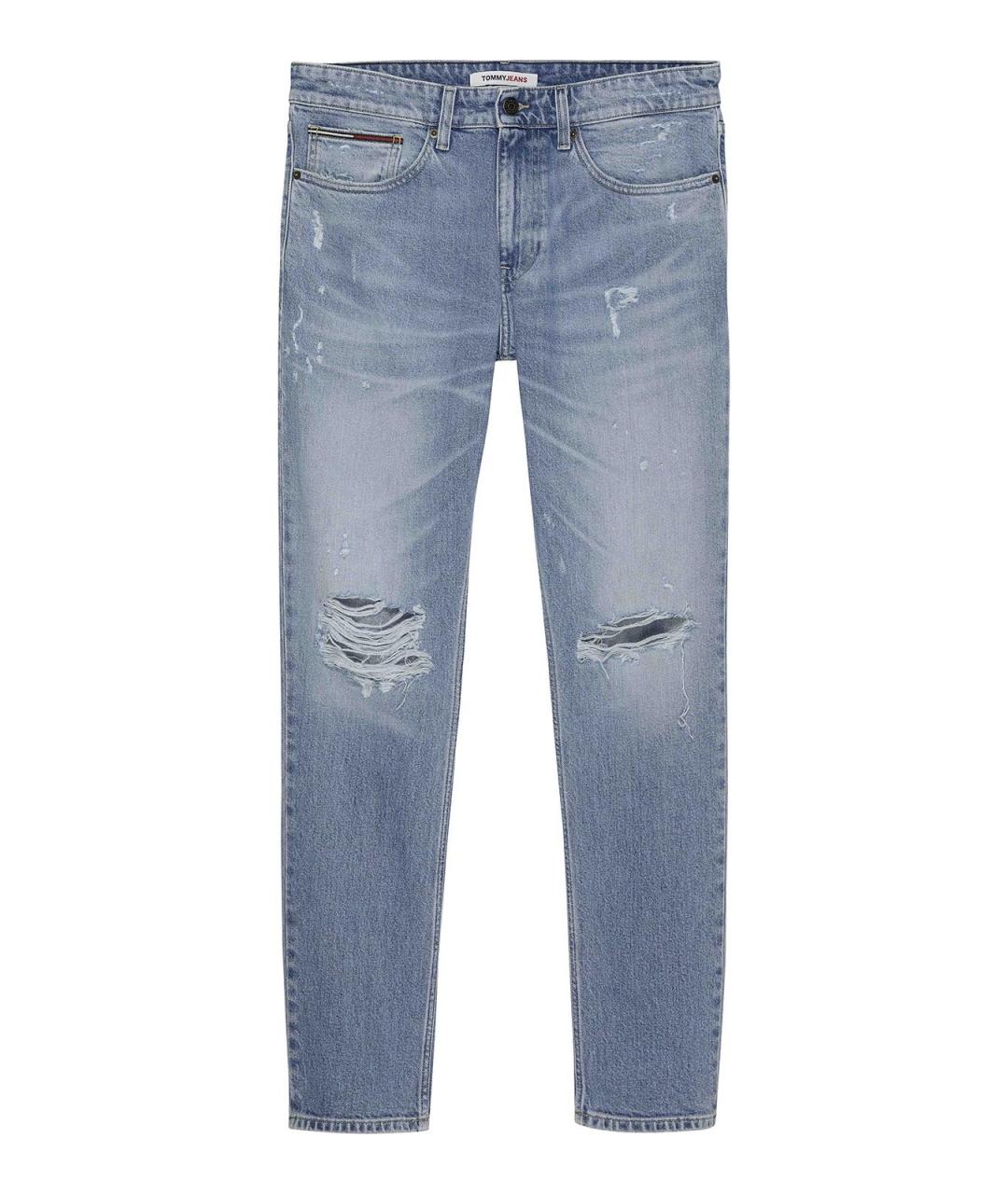 TOMMY HILFIGER Голубые хлопковые прямые джинсы, фото 1