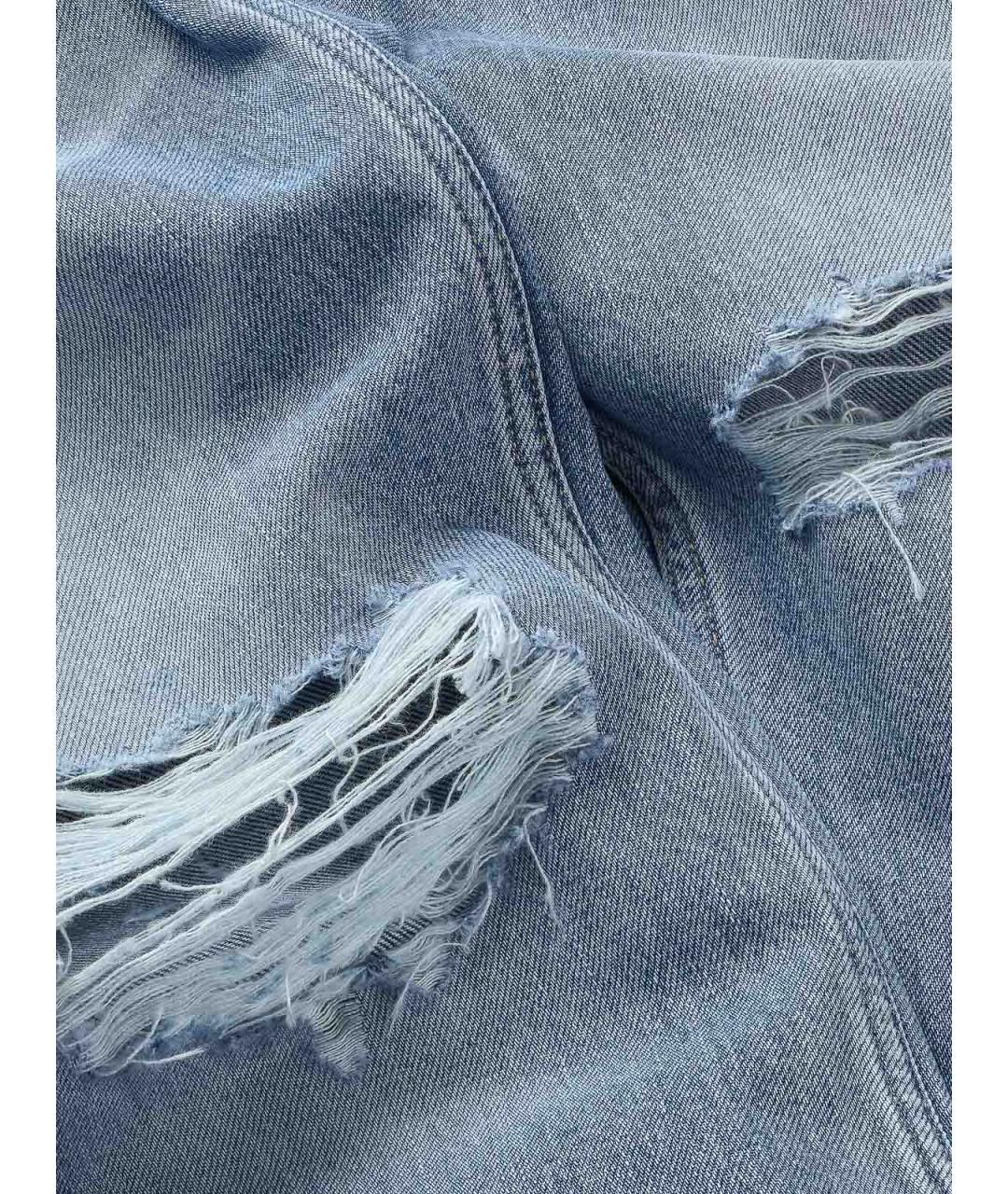 TOMMY HILFIGER Голубые хлопковые прямые джинсы, фото 2