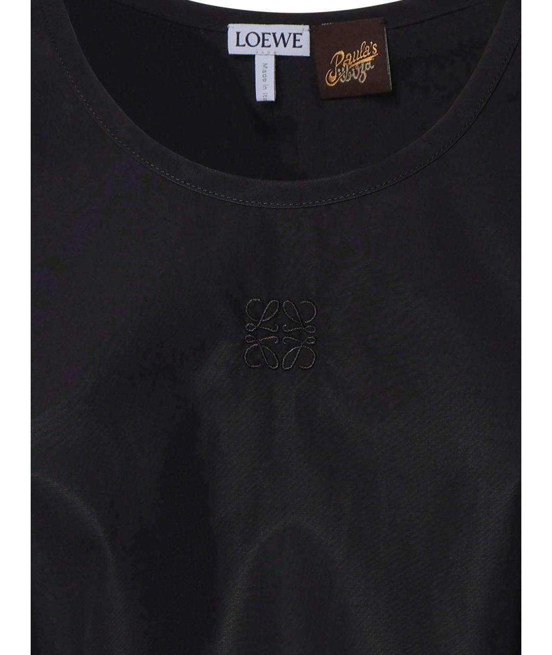 LOEWE Черная хлопковая майка, фото 3