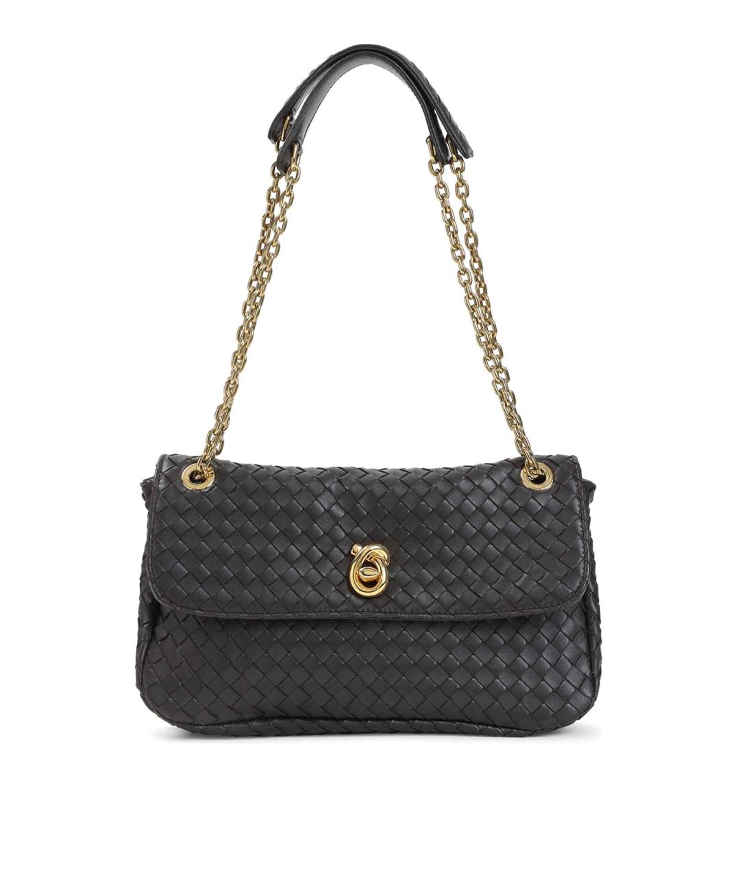 BOTTEGA VENETA Коричневая кожаная сумка через плечо, фото 1