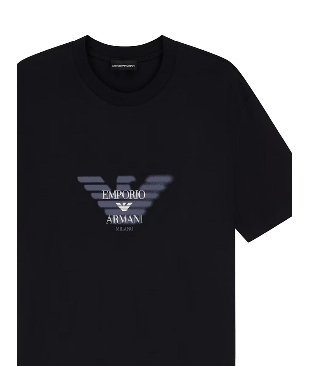 EMPORIO ARMANI Черная футболка, фото 2