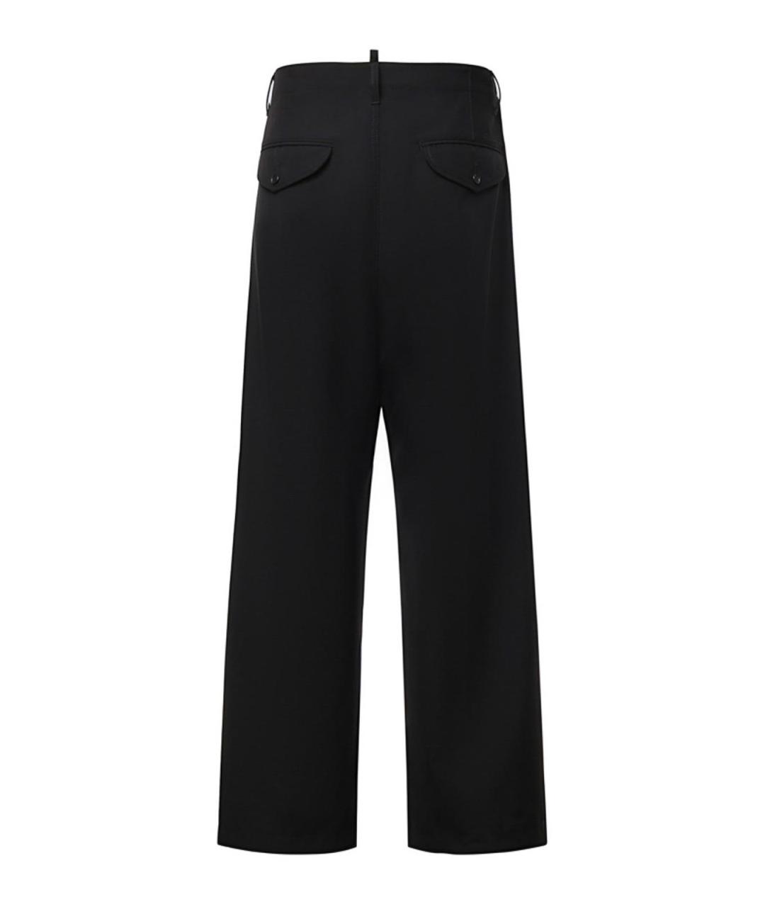 DSQUARED2 Черные шерстяные повседневные брюки, фото 2