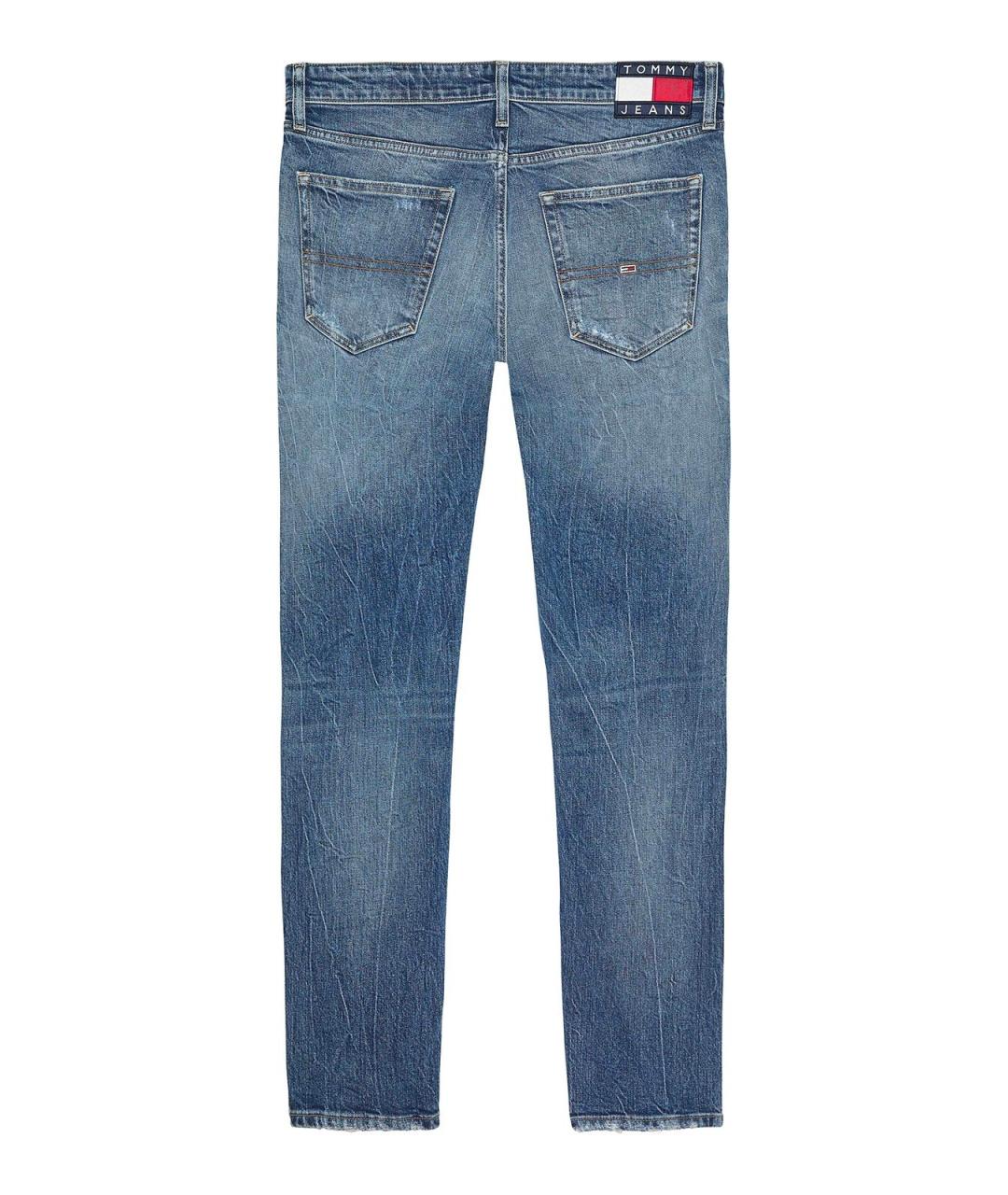 TOMMY HILFIGER Синие хлопковые прямые джинсы, фото 3