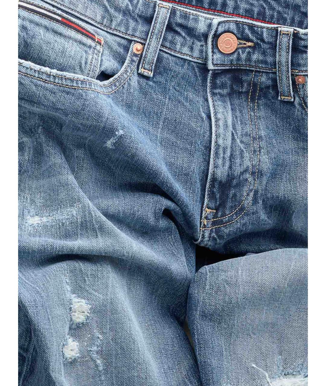TOMMY HILFIGER Синие хлопковые прямые джинсы, фото 2