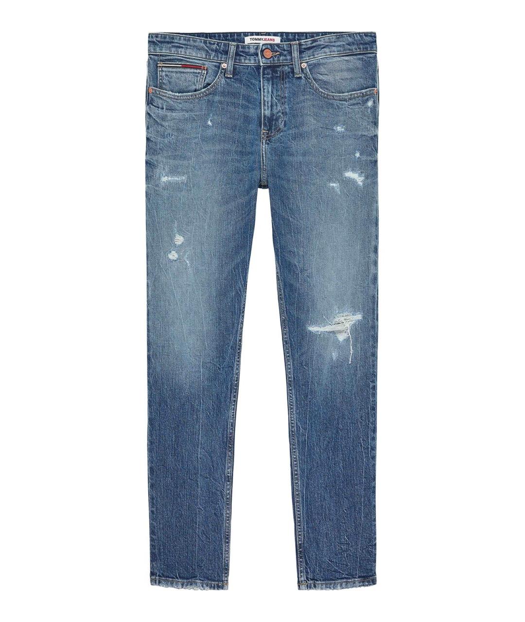 TOMMY HILFIGER Синие хлопковые прямые джинсы, фото 1