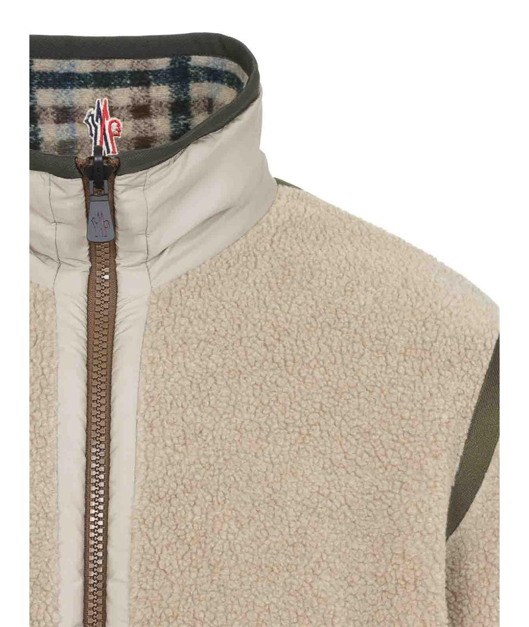 MONCLER Бежевая шерстяная куртка, фото 7